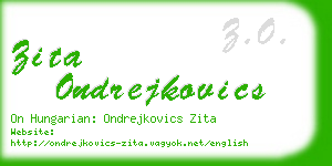 zita ondrejkovics business card